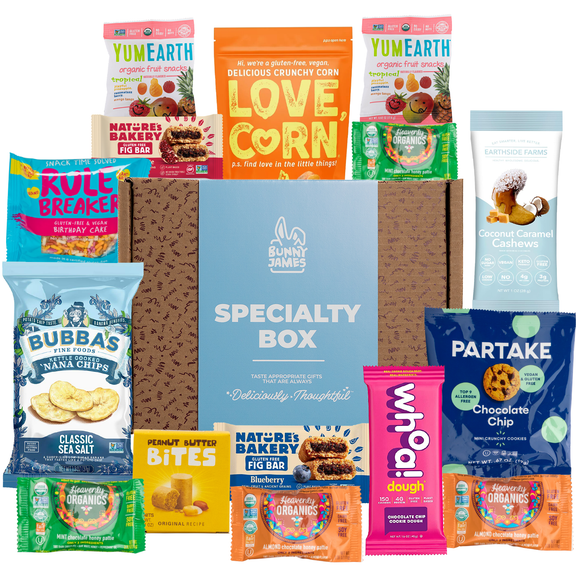 Premium Gluten Free Variety Sampler Snack Treats by Bunny James Boxes