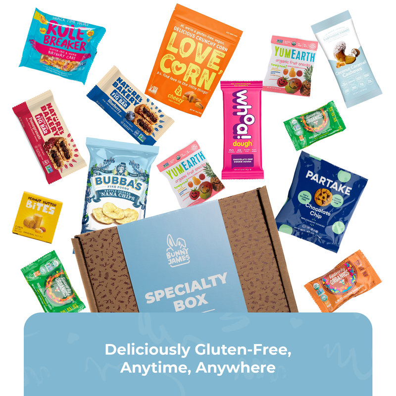 Premium Gluten Free Variety Sampler Snack Treats by Bunny James Boxes