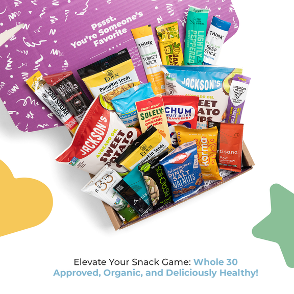 Premium Whole Food Approved Snack Box (20 snacks) by Bunny James Boxes