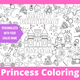 Princess Coloring Tablecloth