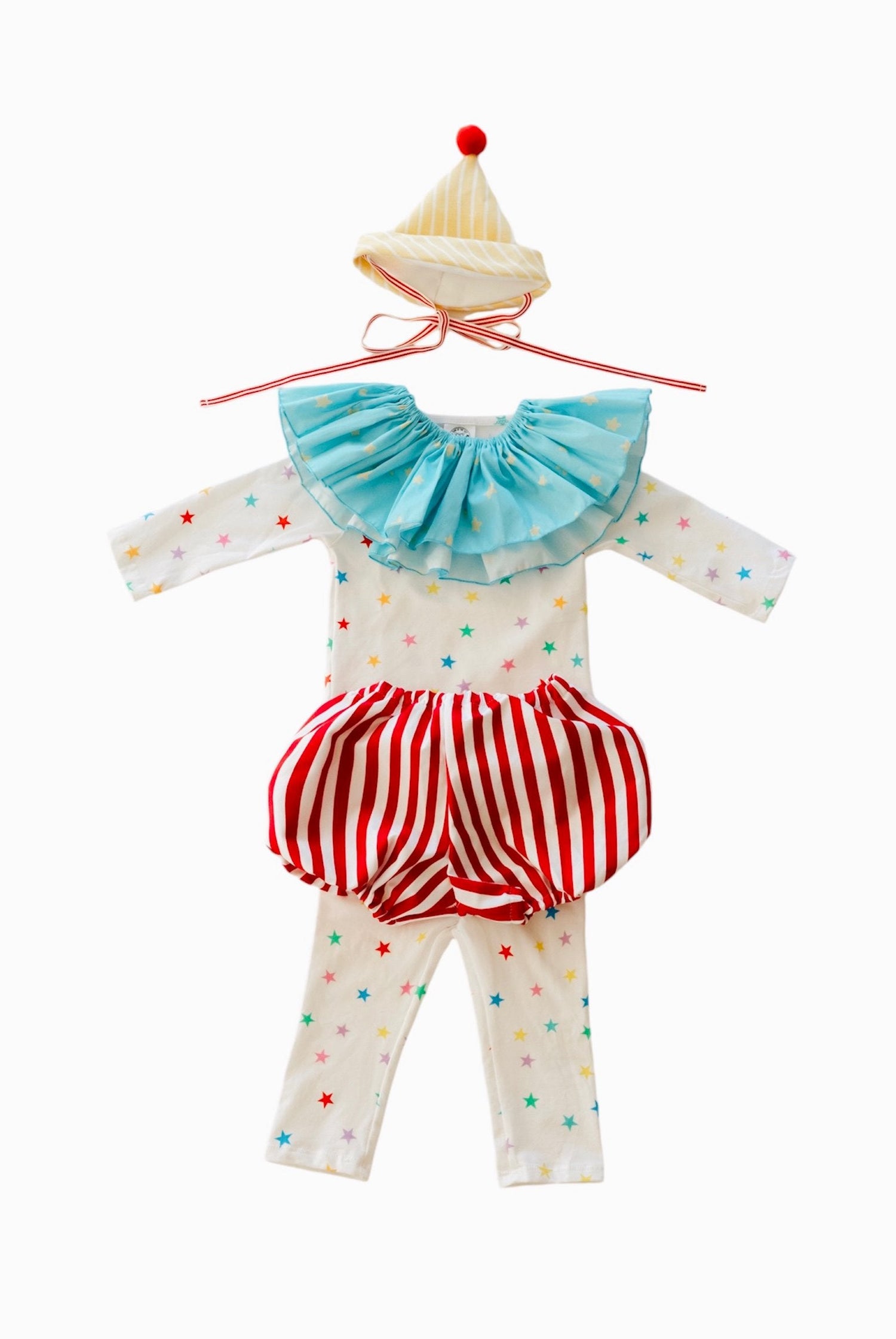 Adorable clown costume for babies and kids, cute clown costume, circus costumes for kids, Halloween costume for baby , Rainbow Stars Clown Costume – Baby / Kids’ Dress Up & Pretend Play Band of the Wild