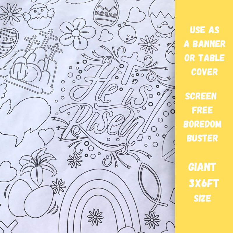 Religious Easter Coloring Tablecloth