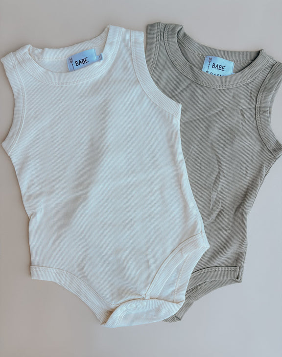 Ribbed Cotton Summer Baby Romper – Cool & Comfy by Babe Basics 