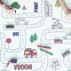 Road Map Coloring Play Mat