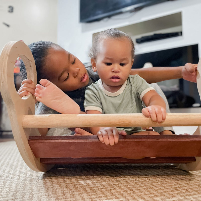Eco-Friendly Wooden Climbing Arch & Rocker – Active Montessori Play by Bunny Hopkins