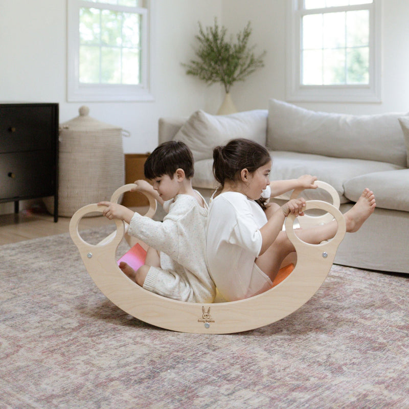 Eco-Friendly Wooden Climbing Arch & Rocker – Active Montessori Play by Bunny Hopkins