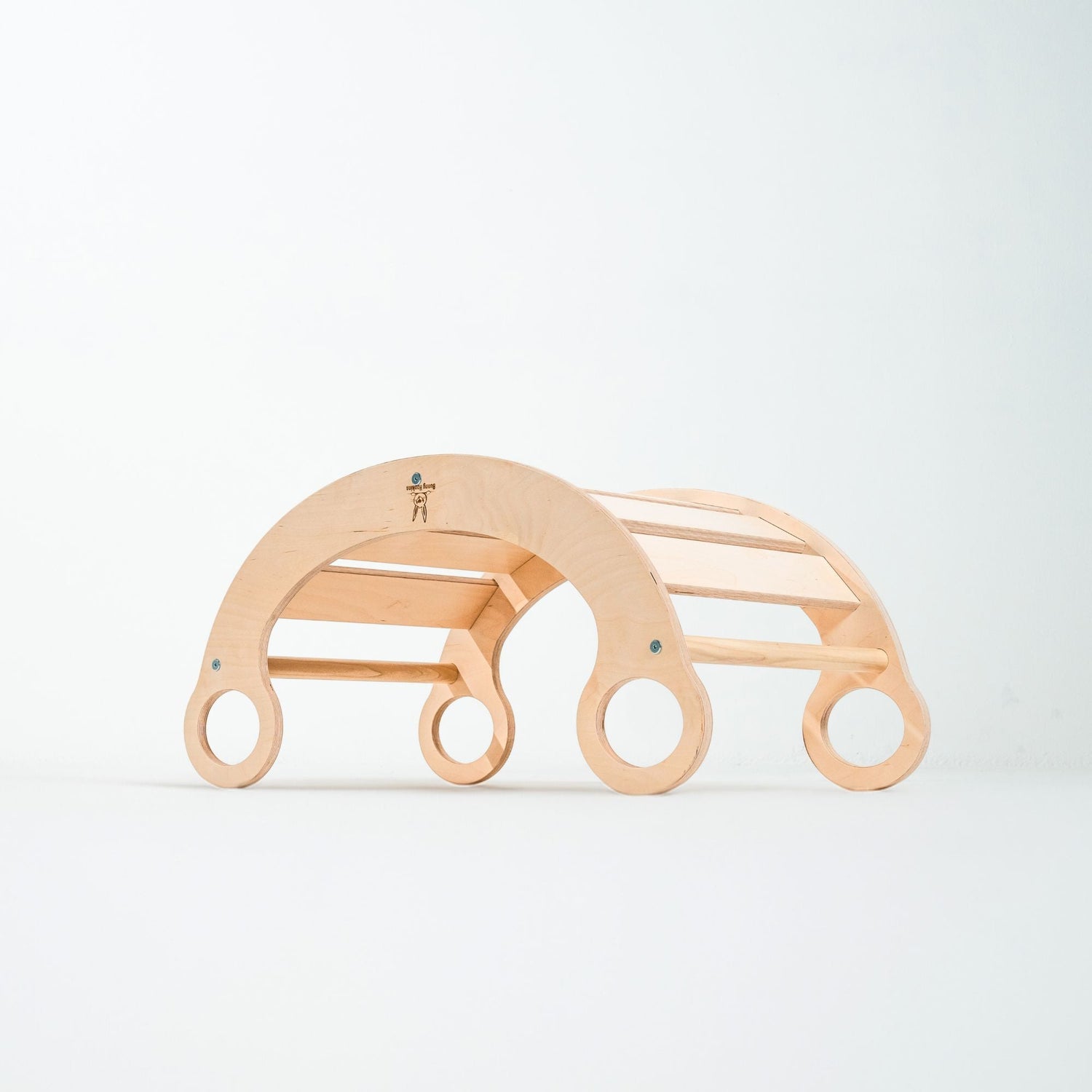 Eco-Friendly Wooden Climbing Arch & Rocker – Active Montessori Play by Bunny Hopkins