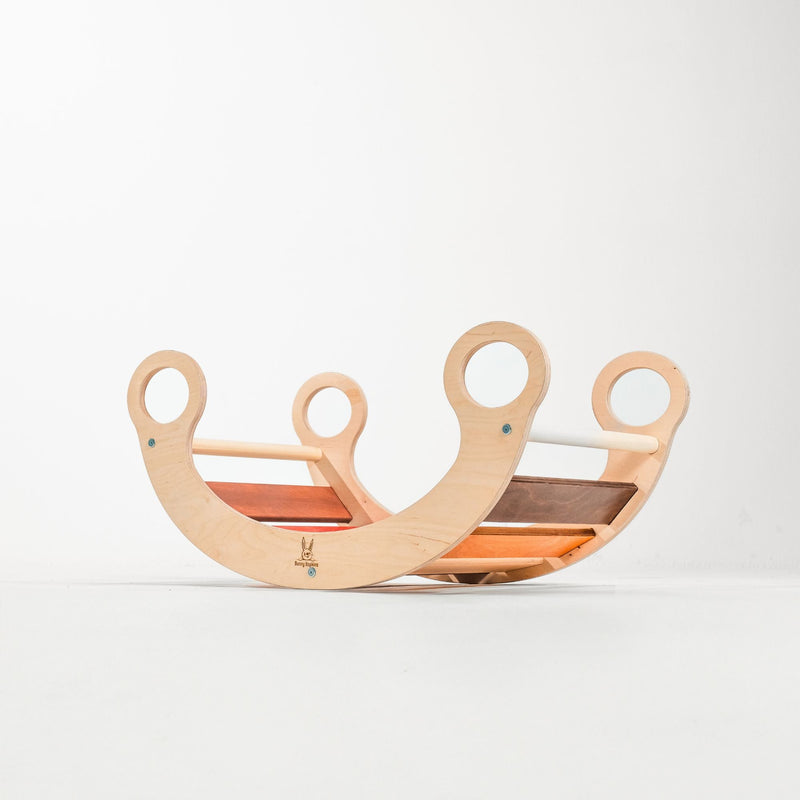 Eco-Friendly Wooden Climbing Arch & Rocker – Active Montessori Play by Bunny Hopkins