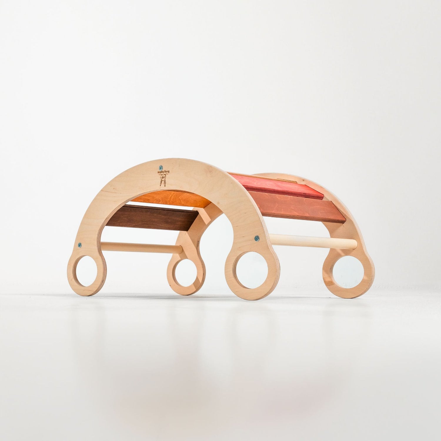 Eco-Friendly Wooden Climbing Arch & Rocker – Active Montessori Play by Bunny Hopkins
