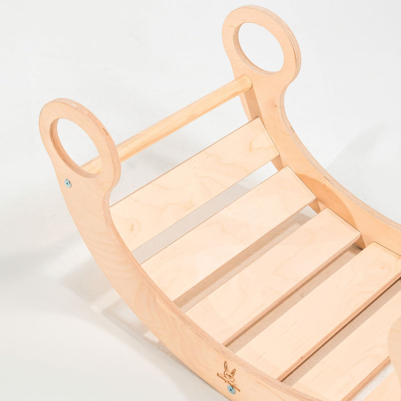 Eco-Friendly Wooden Climbing Arch & Rocker – Active Montessori Play by Bunny Hopkins