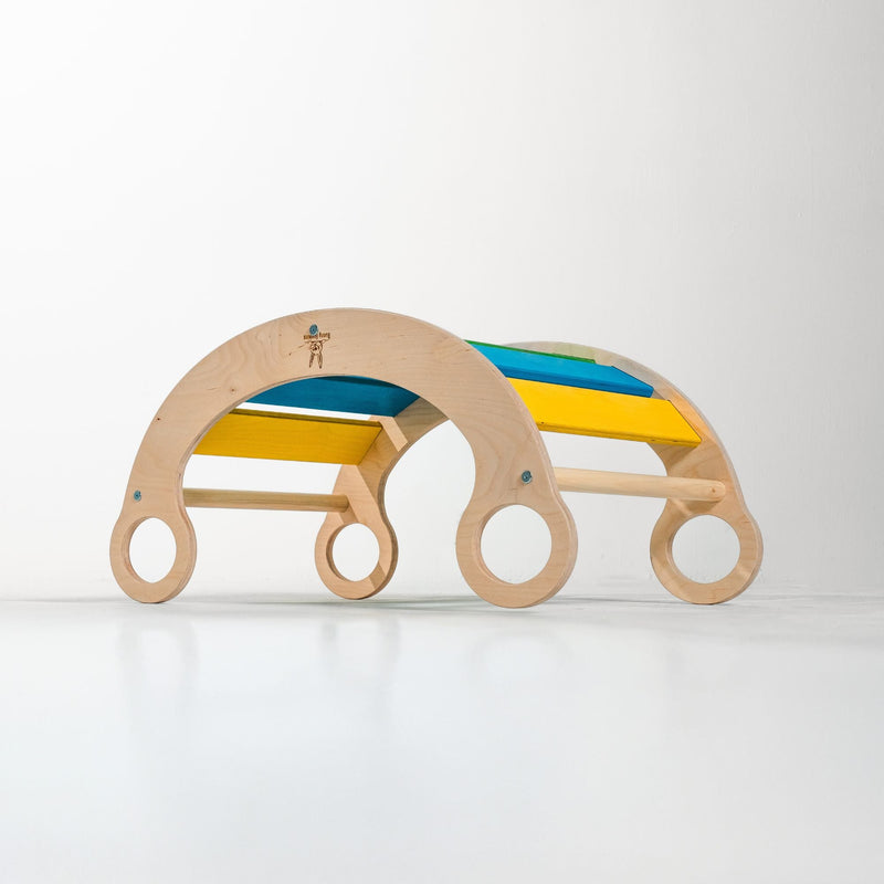 Eco-Friendly Wooden Climbing Arch & Rocker – Active Montessori Play by Bunny Hopkins