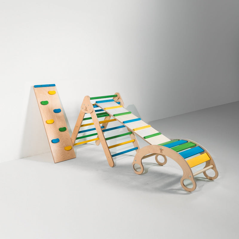 Eco-Friendly Wooden Climbing Arch & Rocker – Active Montessori Play by Bunny Hopkins