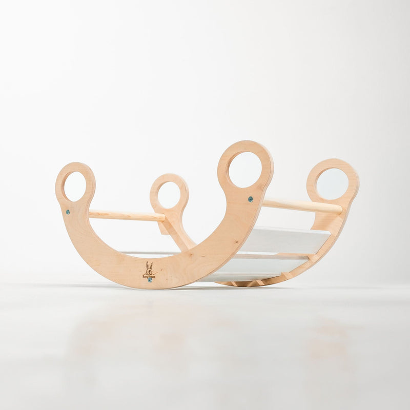 Eco-Friendly Wooden Climbing Arch & Rocker – Active Montessori Play by Bunny Hopkins