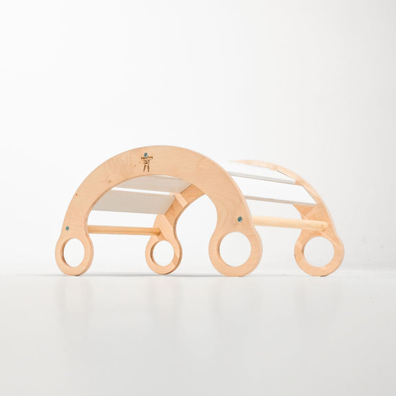 Eco-Friendly Wooden Climbing Arch & Rocker – Active Montessori Play by Bunny Hopkins