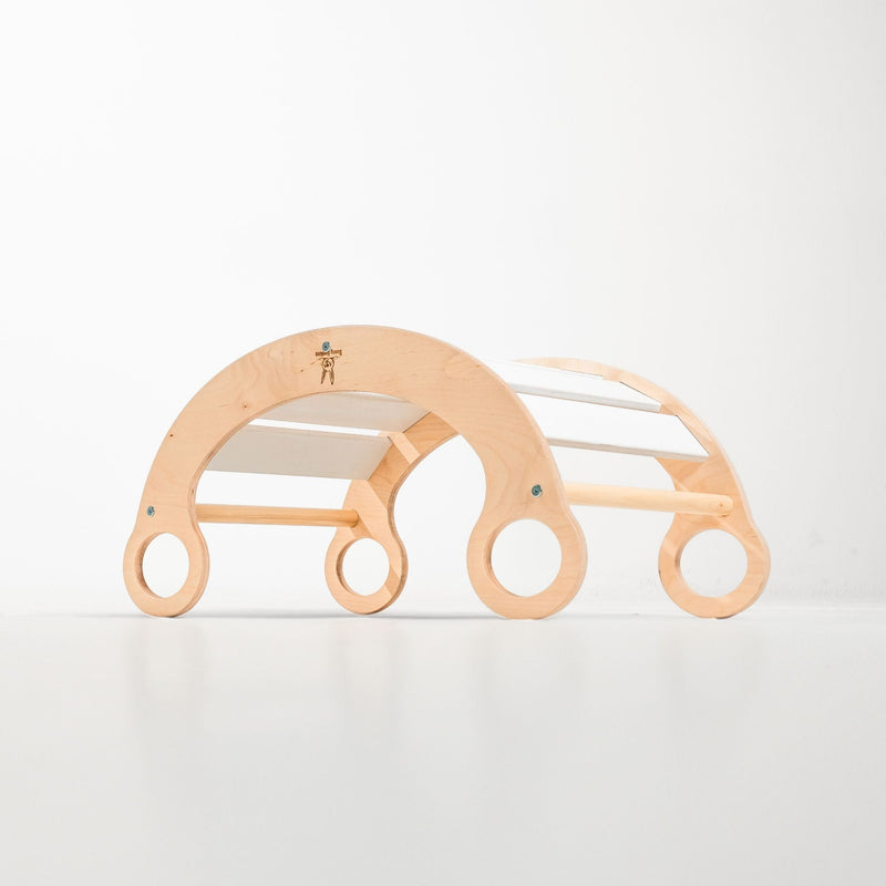 Eco-Friendly Wooden Climbing Arch & Rocker – Active Montessori Play by Bunny Hopkins