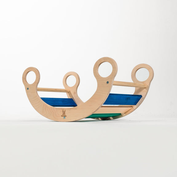 Eco-Friendly Wooden Climbing Arch & Rocker – Active Montessori Play by Bunny Hopkins