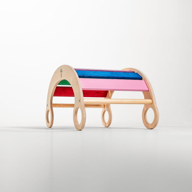 Eco-Friendly Wooden Climbing Arch & Rocker – Active Montessori Play by Bunny Hopkins