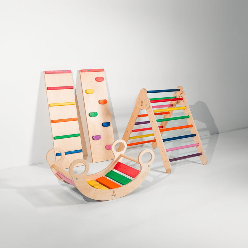 Eco-Friendly Wooden Climbing Arch & Rocker – Active Montessori Play by Bunny Hopkins