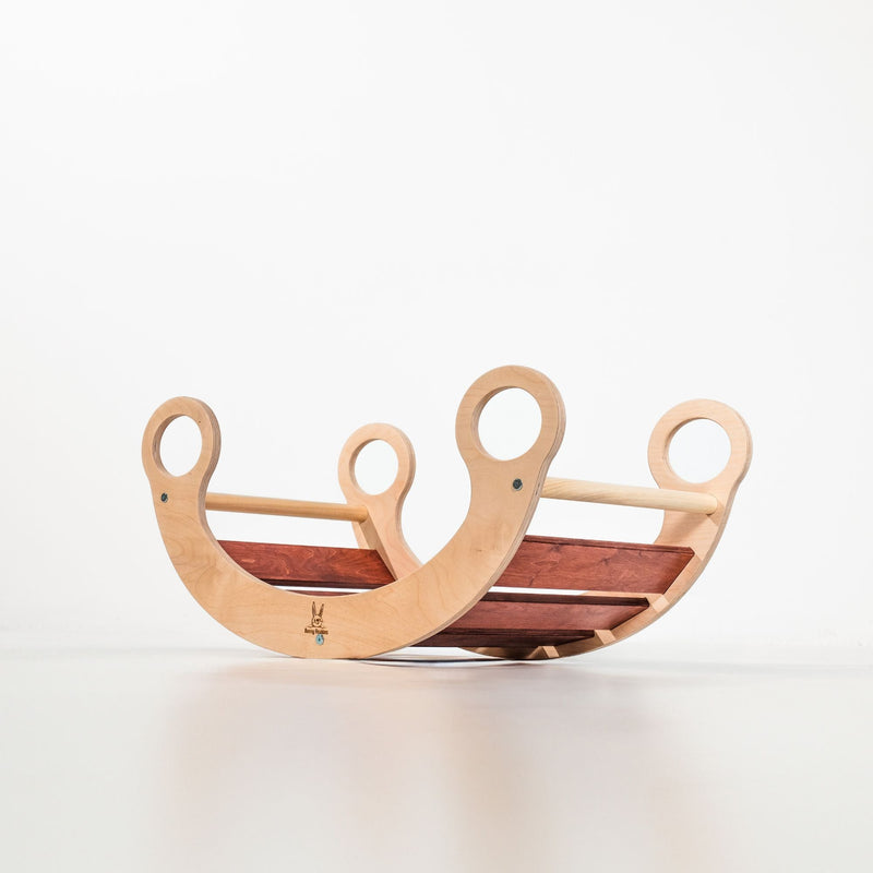 Eco-Friendly Wooden Climbing Arch & Rocker – Active Montessori Play by Bunny Hopkins