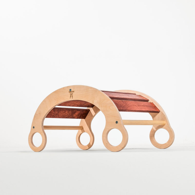 Eco-Friendly Wooden Climbing Arch & Rocker – Active Montessori Play by Bunny Hopkins