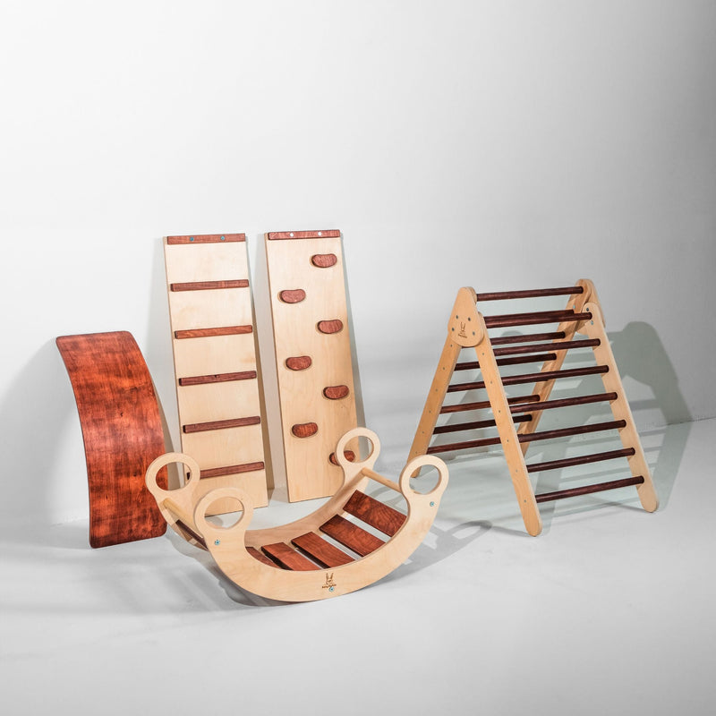 Eco-Friendly Wooden Climbing Arch & Rocker – Active Montessori Play by Bunny Hopkins