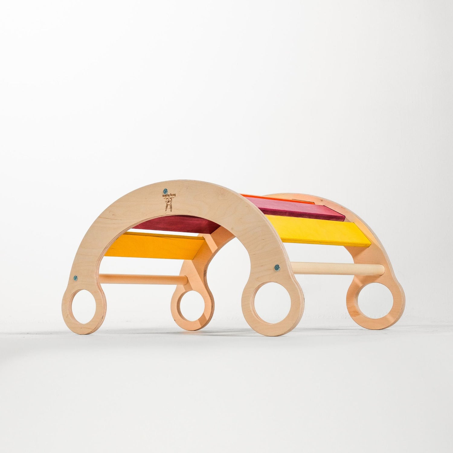 Eco-Friendly Wooden Climbing Arch & Rocker – Active Montessori Play by Bunny Hopkins
