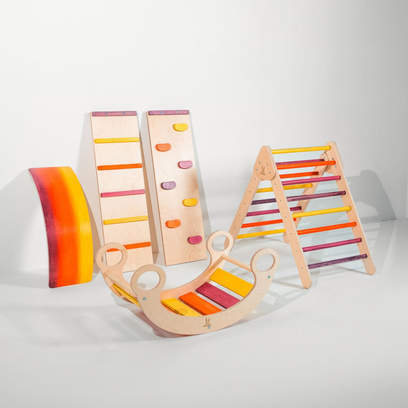 Eco-Friendly Wooden Climbing Arch & Rocker – Active Montessori Play by Bunny Hopkins