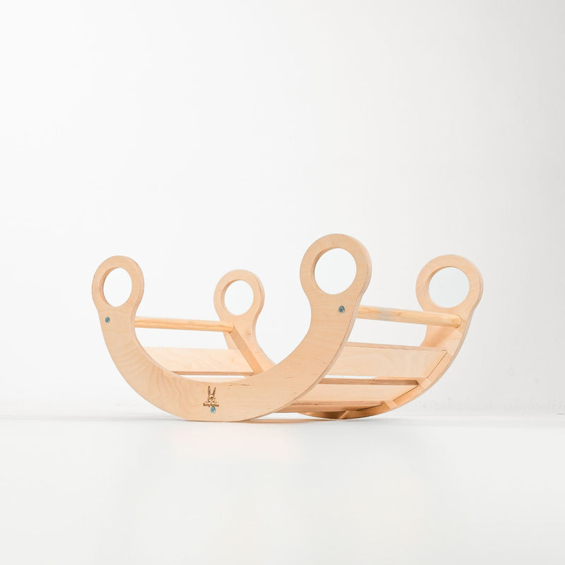 Eco-Friendly Wooden Climbing Arch & Rocker – Active Montessori Play by Bunny Hopkins