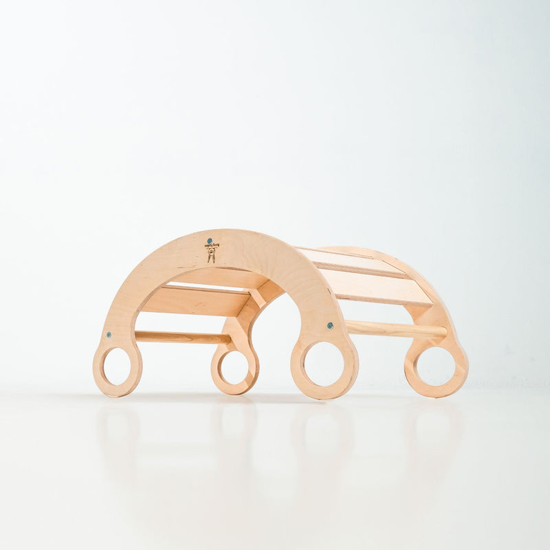 Eco-Friendly Wooden Climbing Arch & Rocker – Active Montessori Play by Bunny Hopkins