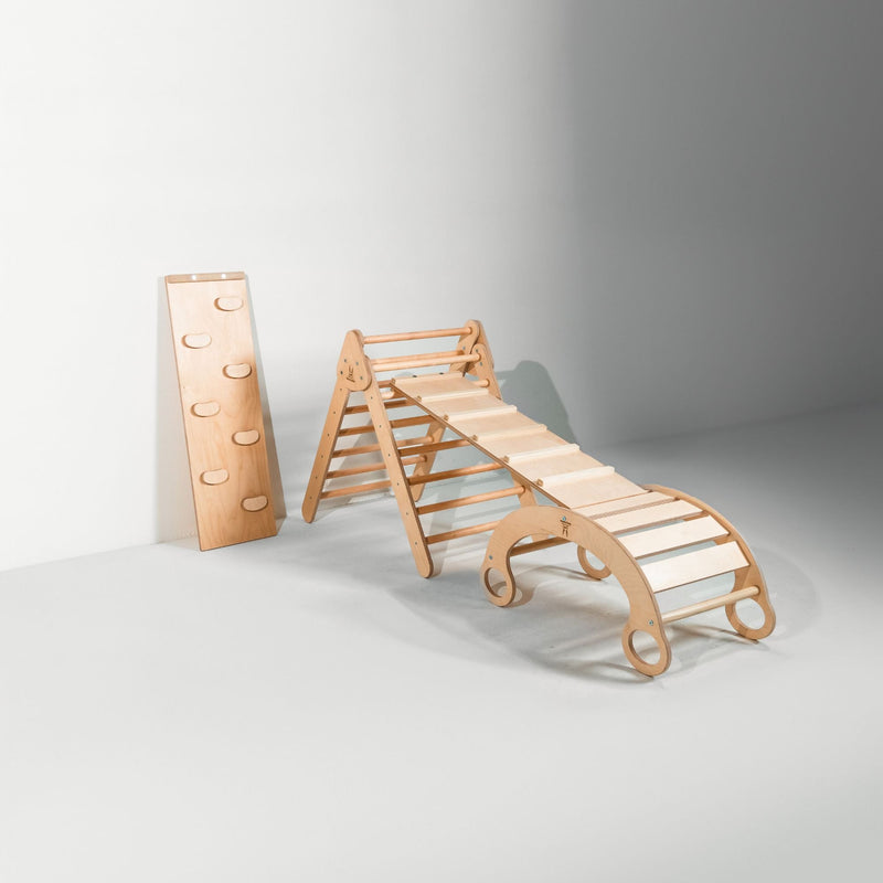 Eco-Friendly Wooden Climbing Arch & Rocker – Active Montessori Play by Bunny Hopkins