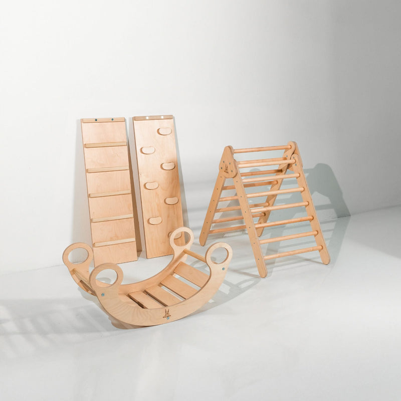 Eco-Friendly Wooden Climbing Arch & Rocker – Active Montessori Play by Bunny Hopkins