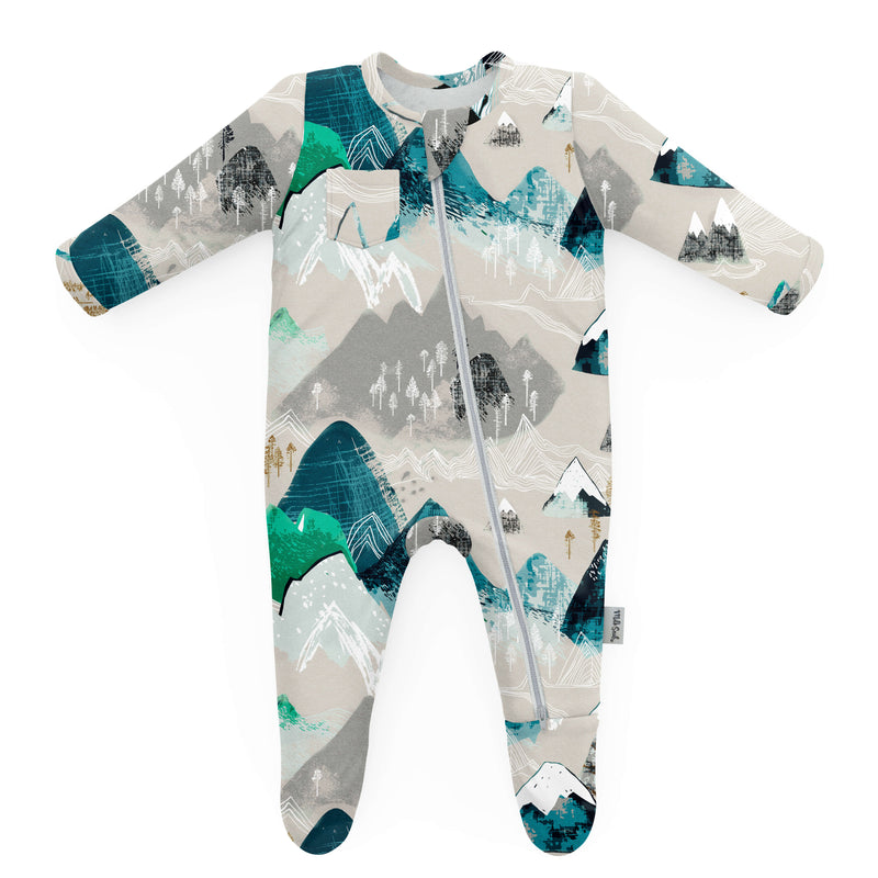 Rocky Mountains Baby Footed Pajamas Milk Snob