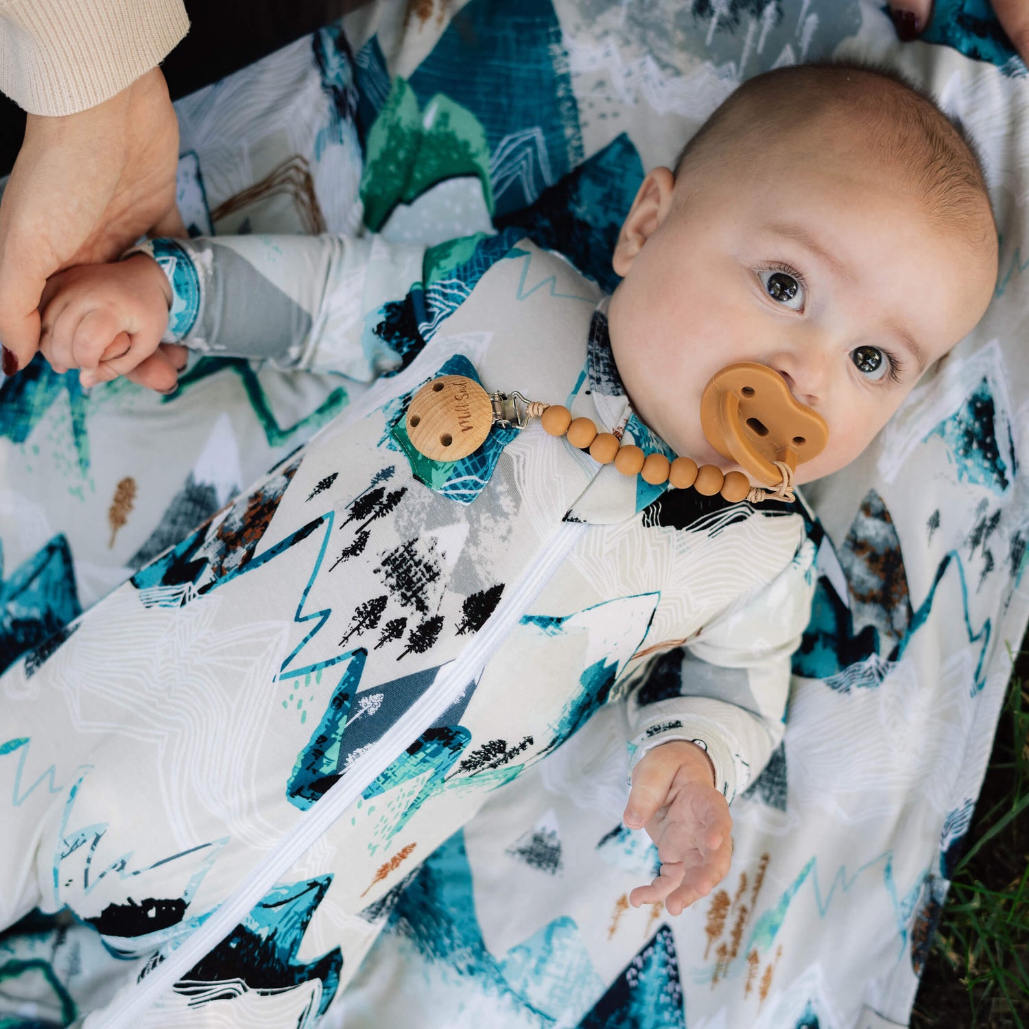 Rocky Mountains Baby Footed Pajamas Milk Snob