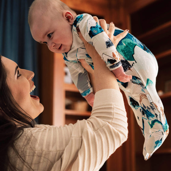 Rocky Mountains Baby Footed Pajamas Milk Snob