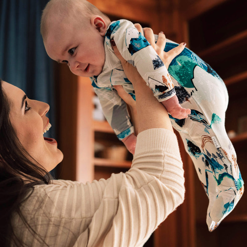 Rocky Mountains Baby Footed Pajamas Milk Snob