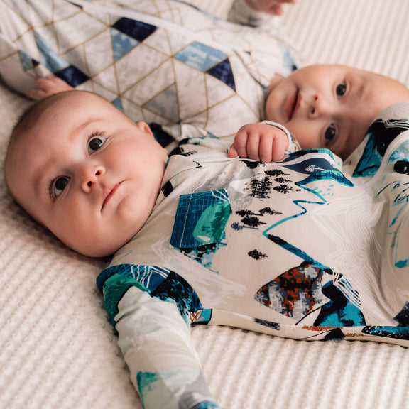 Rocky Mountains Baby Footed Pajamas Milk Snob
