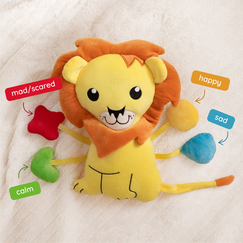 Yellow Lion SnuggleBuddies Plush – Emotional Learning Toy by Generation Mindful
