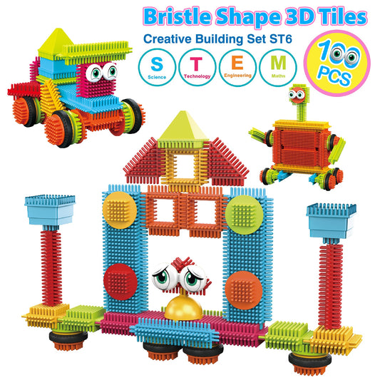 Contixo ST6 Bristle Shape 3D STEM Building Set (100 Pieces)