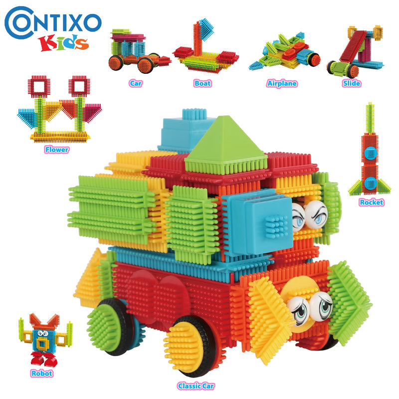 Contixo ST6 Bristle Shape 3D STEM Building Set (100 Pieces)