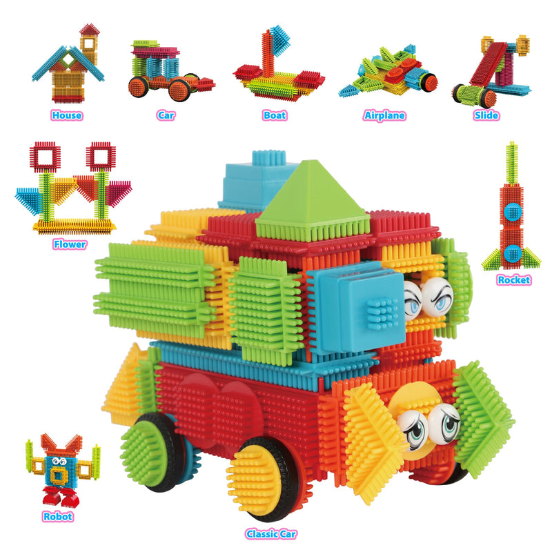 Contixo ST7 244-Piece Bristle Shape 3D STEM Building Block Set
