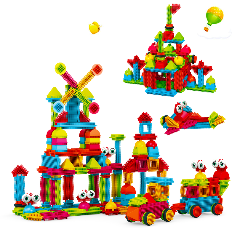 Contixo ST7 244-Piece Bristle Shape 3D STEM Building Block Set