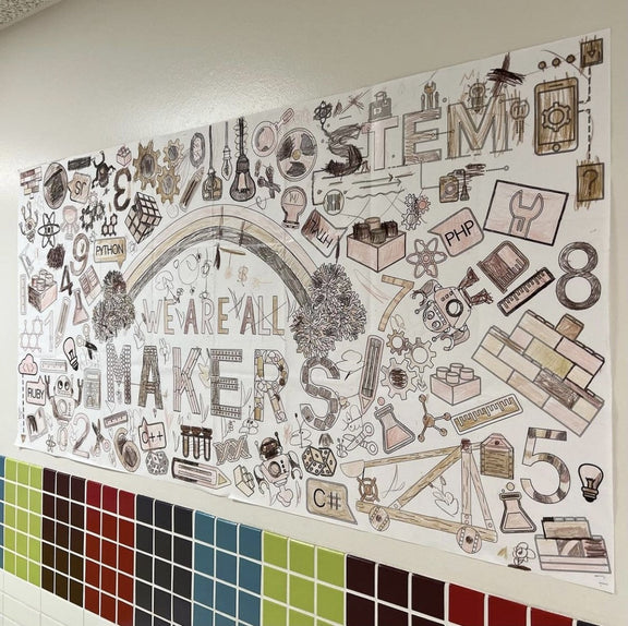 STEM learning coloring activity back to school sign first day of school classroom fun