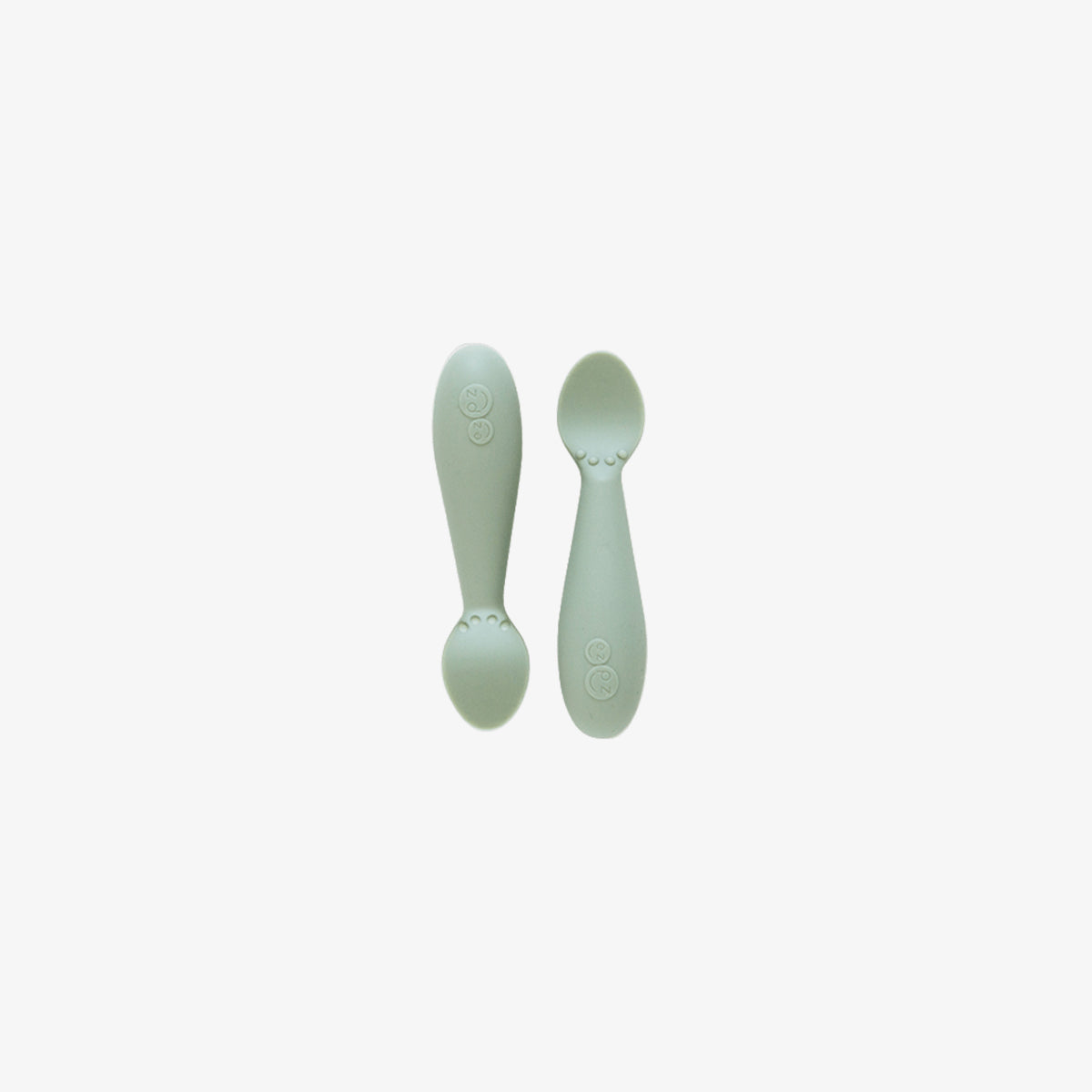 The Tiny Spoon in Sage by ezpz / Small, Sensory Silicone Spoon for Babies #color_sage / Sage Baby-Led™ Tiny Spoons – First Feeding Spoons for Independent Littles
