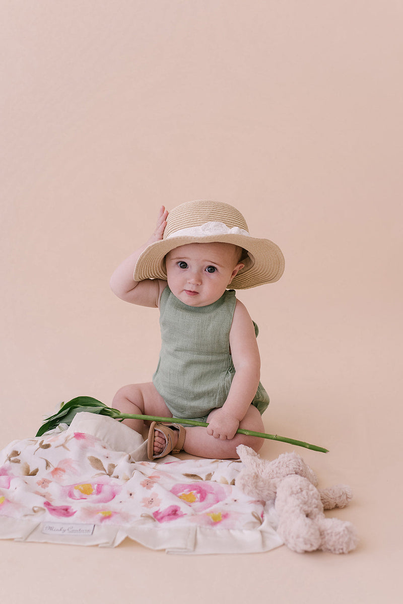 Sage Halter Baby Romper – Breezy, Non-Toxic Style for 6–24M by Babe Basics