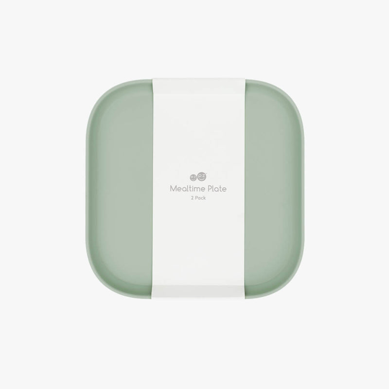 Sage Mealtime Plates (2-Pack) – Safe, Stylish Kids Tableware by ezpz