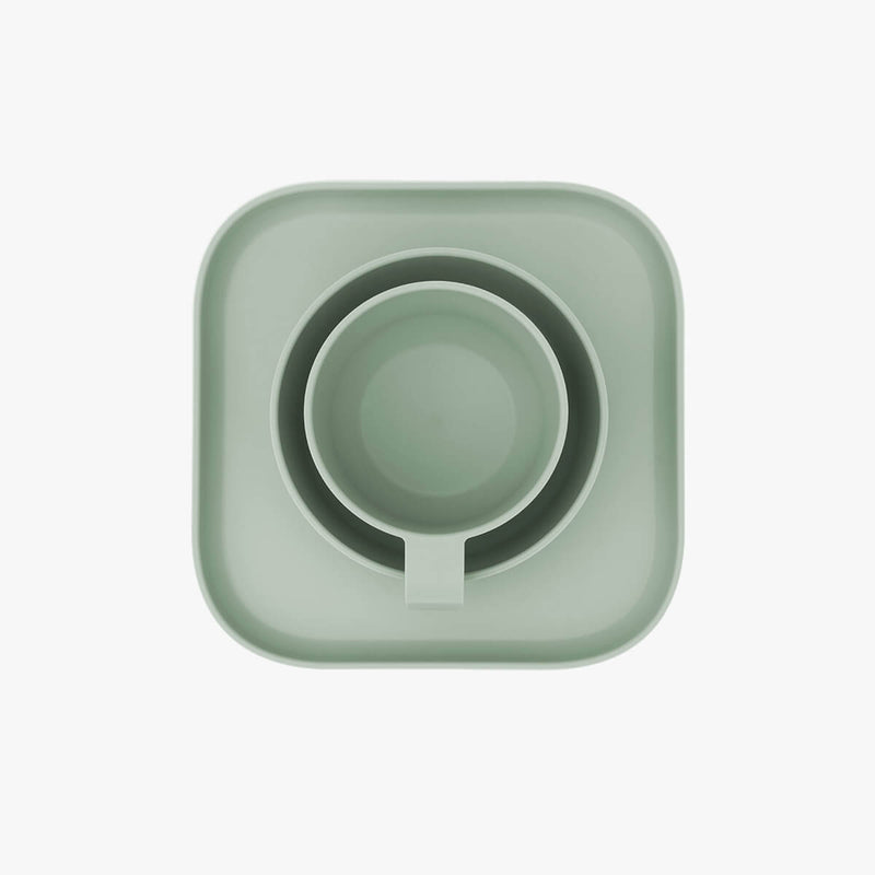 Mealtime Set in Sage / ezpz Basics for Big Kids / Plates and Bowls #color_sage / Mealtime Set – Durable, Stylish Tableware for Kids 5+ by ezpz