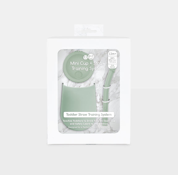 Mini Cup + Straw Training System – Toddler Drinking Milestone Tool by ezpz