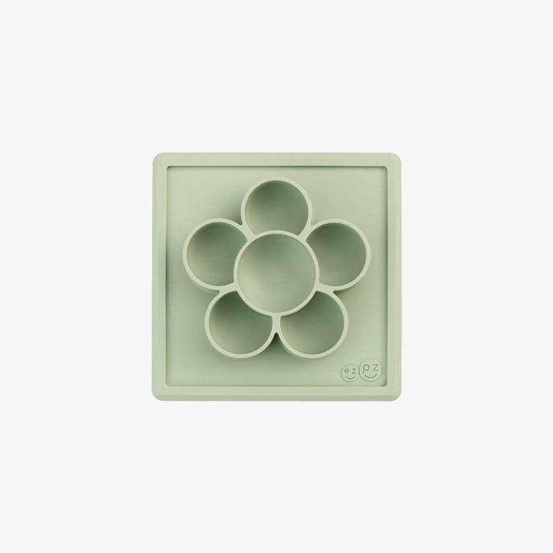 The Mini Play Mat in Sage by ezpz / Modern Silicone Craft Plate that Suctions to the Table #color_sage