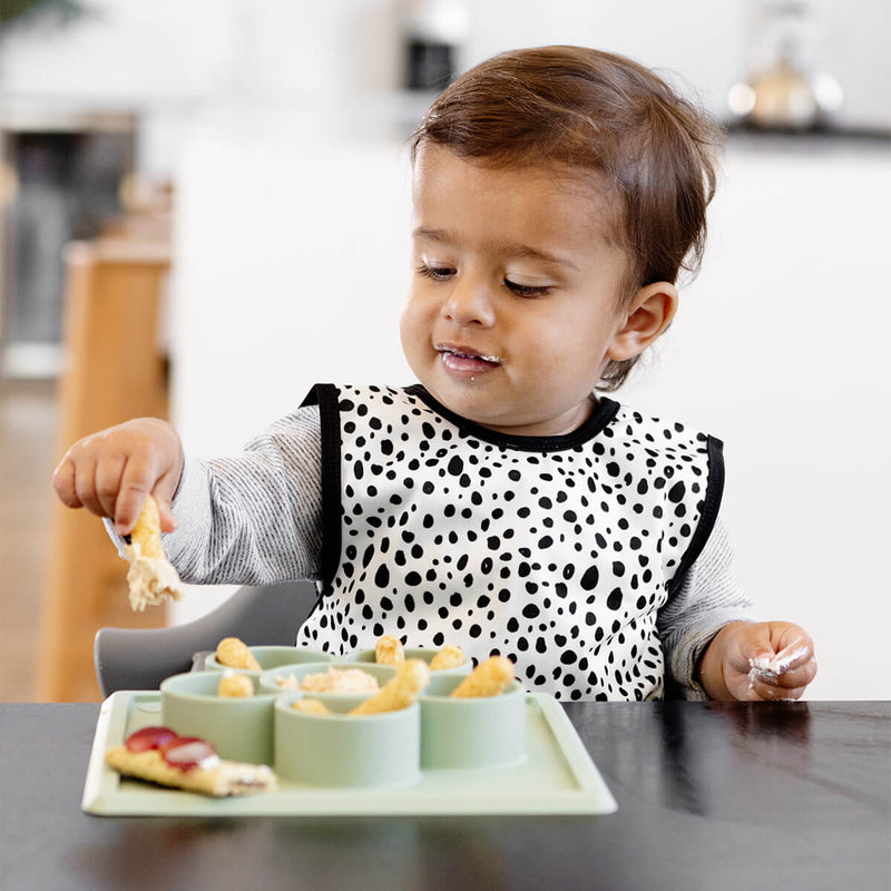 The Mini Play Mat in Sage by ezpz / Modern Silicone Craft Plate that Suctions to the Table #color_sage