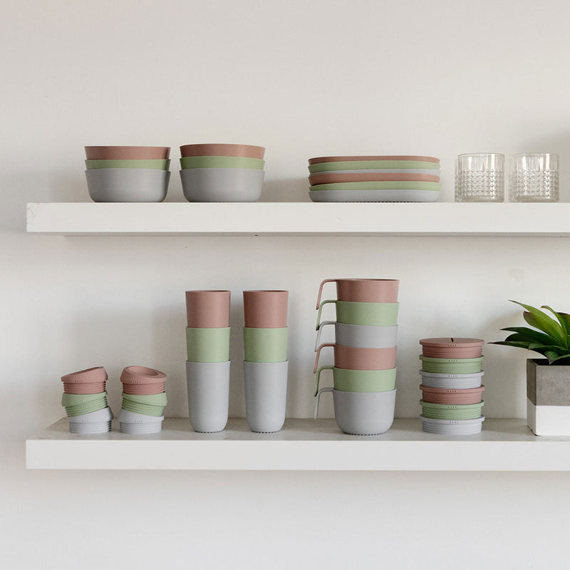 Sage Pewter 24oz Mealtime Bowls (2-Pack) – Kid-Safe Dinnerware by ezpz